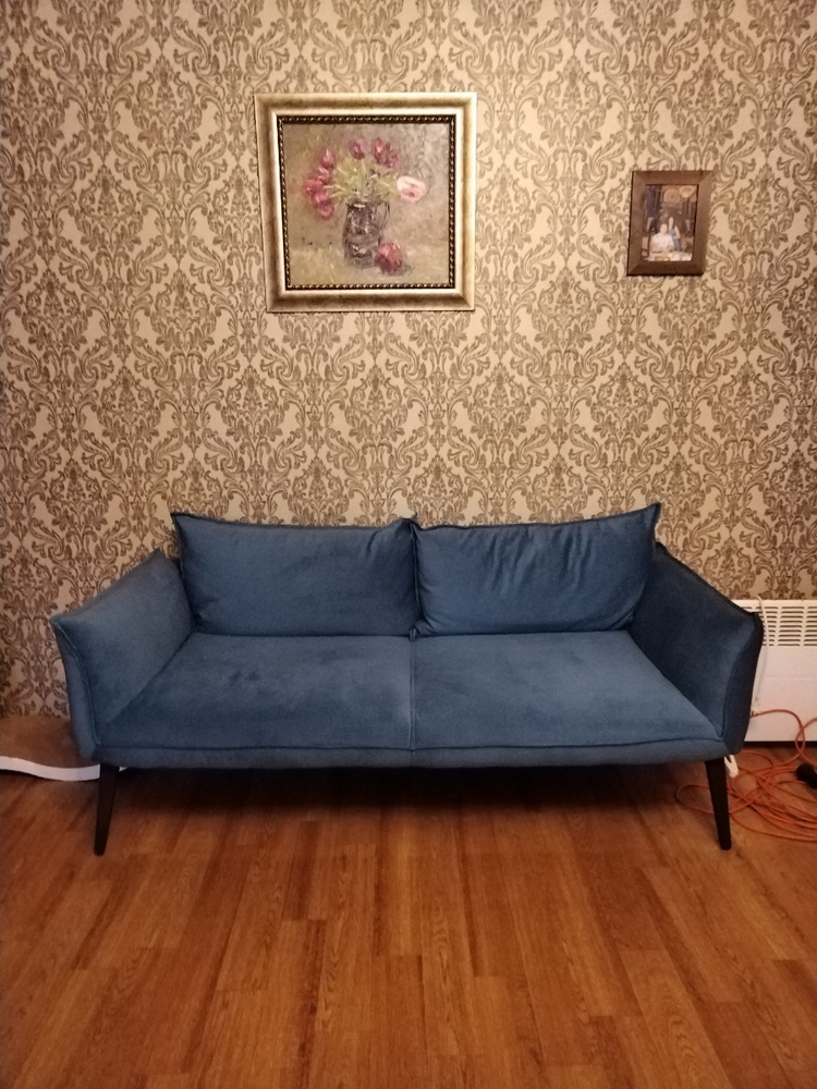 Прямой диван Тот самый_Белый, механизм Нераскладной, 160х70х80 см ...