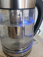 Timberk Электрический чайник T-EK27G01 со съемным заварочным фильтром, прозрачный, серебристый #21, Дмитрий В.