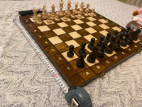 Шахматы деревянные большие утяжеленные Турнирные, доска 48х48 см, гроссмейстерские с утяжелением, подарочные настольные игры, подарок мужчине мужу папе, парню, сыну #4, Сумида Е.