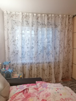 Curtain & Textile Тюль высота 240 см, ширина 400 см, крепление - Лента, Белый,светло-коричневый #68, Светлана П.