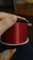 Лента атласная 50 мм * уп 27 м, цвет бордовый, упаковочная для подарков, шитья и рукоделия #60, Наталья О.