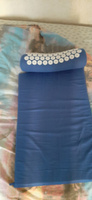 Аппликатор Кузнецова тибетский акупунктурный коврик с иголками для спины. Массажный набор (аппликатор, подушка, сумка). Игольчатый валик для массажа ног, шеи синий. #2, Виктор П.