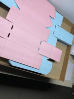 Самосборные картонные коробки BOXSTORE 0427 T24E МГК цвет: небо/розовый - 30 шт. внутренний размер 20x10x10 см 20х10х10 см упаковка: коробка #5, Владимир В.