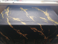 Скатерть клеенка на стол 110х140 см, на тканевой основе, ZODCHY #44, Евгения С.