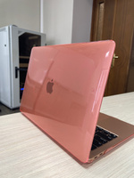 Чехол накладка для ноутбука Apple Macbook Air 13 A1932 / A2179 / A2337 2018 - 2022 года - розовый глянцевый защитный противоударный гипоаллергенный пластиковый #114, Котова А.