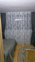 Curtain & Textile Тюль высота 220 см, ширина 400 см, крепление - Лента, серая сакура #132, Надежда Я.