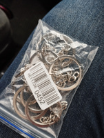 Кольцо металлическое для ключей и брелков, фурнитура для брелка Monblick Chain с цепочкой 30 мм, серебристый, 10 шт #3, Наталья М.