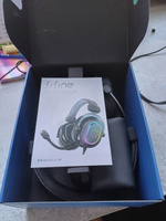 Игровая гарнитура Fifine H6 Gaming Headsets c RGB подсветкой (Graphite), Полноразмерные игровые наушники, Гарнитура для PC, MAC, PS #57, Алсу Т.