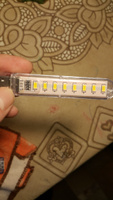 Компактный светодиодный USB светильник для ноутбука 8LED GSMIN B53 теплый (3-5В) (Белый) #21, Анна М.