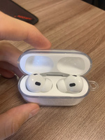 Прозрачный силиконовый чехол на Apple AirPods PRO 2 (Аирподс про 2) с карабином #21, Егор Т.