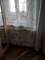 Curtain & Textile Тюль высота 170 см, ширина 150 см, крепление - Лента, Белый,светло-коричневый #94, Наталья Б.