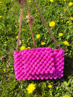 Бусины шамбала малиновый 14мм набор для плетения сумок с инструкцией #2, Екатерина С.