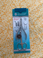 Zinger Набор для маникюра Sis-43-S (ножницы и кусачки для кутикулы), маникюрный инструмент серии Professional #8, Любовь С.