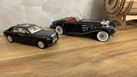 Машинка металлическая инерционная, игрушка детская для мальчика коллекционная модель 1:32 Rolls-Royce Phantom ; Ролс Ройс черный #36, Станислав Х.
