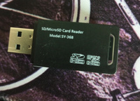Картридер USB 2.0 - Micro SD-SD переходник для флешкарт 2 в 1 #38, Владимир Ш.