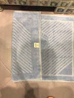 Полотенце-коврик махровое для ног TM TEXTILE 50x70 голубой 104, 1шт.,плотность 700 #86, Ольга Т.