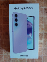 Samsung Смартфон РОСТЕСТ(ЕВРОТЕСТ) Galaxy A55 5G NFC 8/256 ГБ, сиреневый #8, Игорь К.