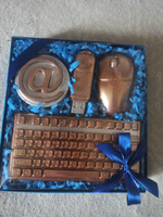 Шоколадный набор iChoco "Компьютерщик", бельгийский молочный шоколад, 300 гр. / набор: клавиатура + знак "@" + флешка + компьютерная мышка #7, Наталья С.