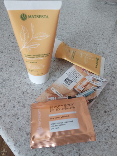 MATSESTA Крем солнцезащитный для лица (SPF +50) с зеленым чаем PPD ...