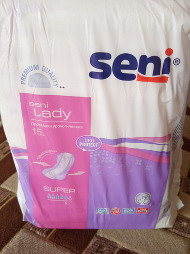 Прокладки урологические женские Seni Lady Super, 15 шт. х 2 уп./ 30 шт ...