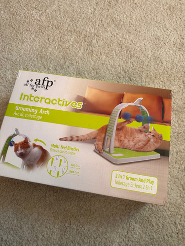 Игрушка для кошек 2 в 1, щетка и помпон - дразнилка. Кошачья игра ...