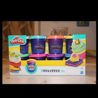 Play-Doh Пластилин цвет розовый темно-желтый голубой сиреневый 4 шт #5, Кутейникова Марина Николаевна