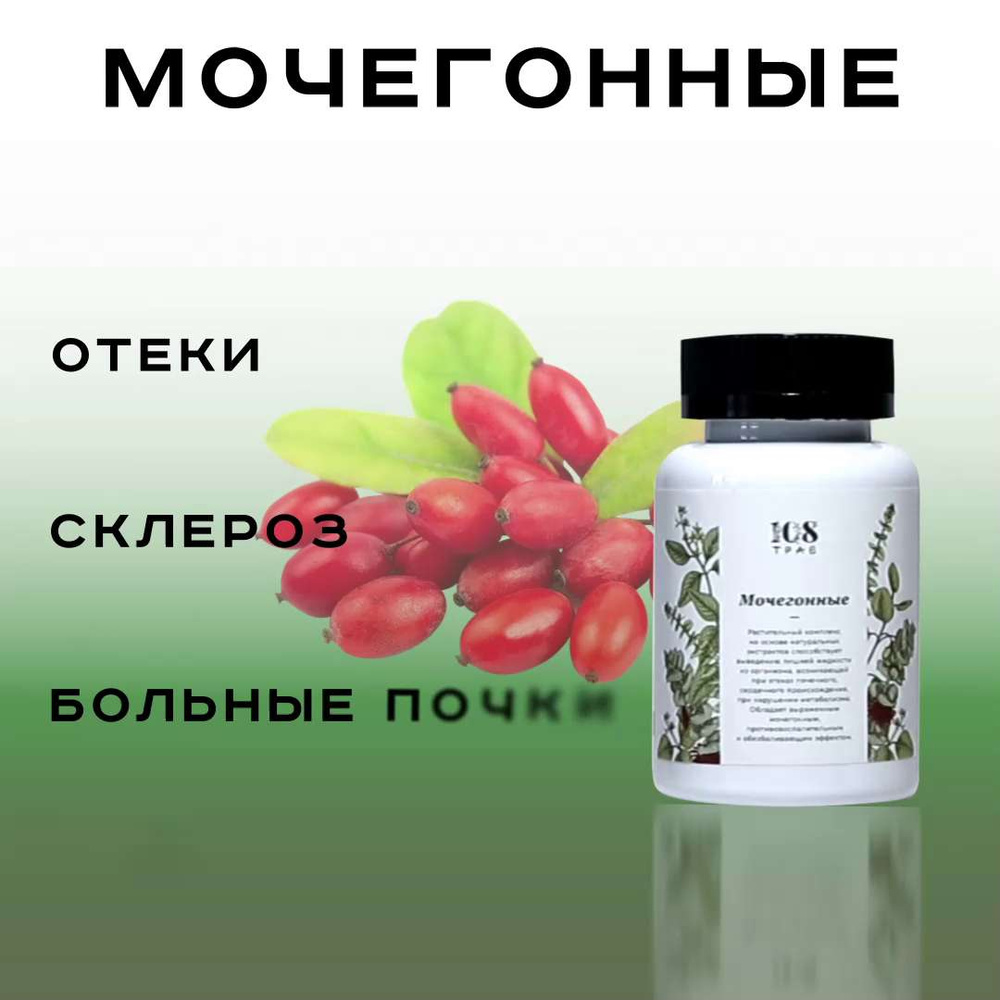 Мочегонное средство от отеков, для почек, обезболивающие / 108 трав, 60 ...
