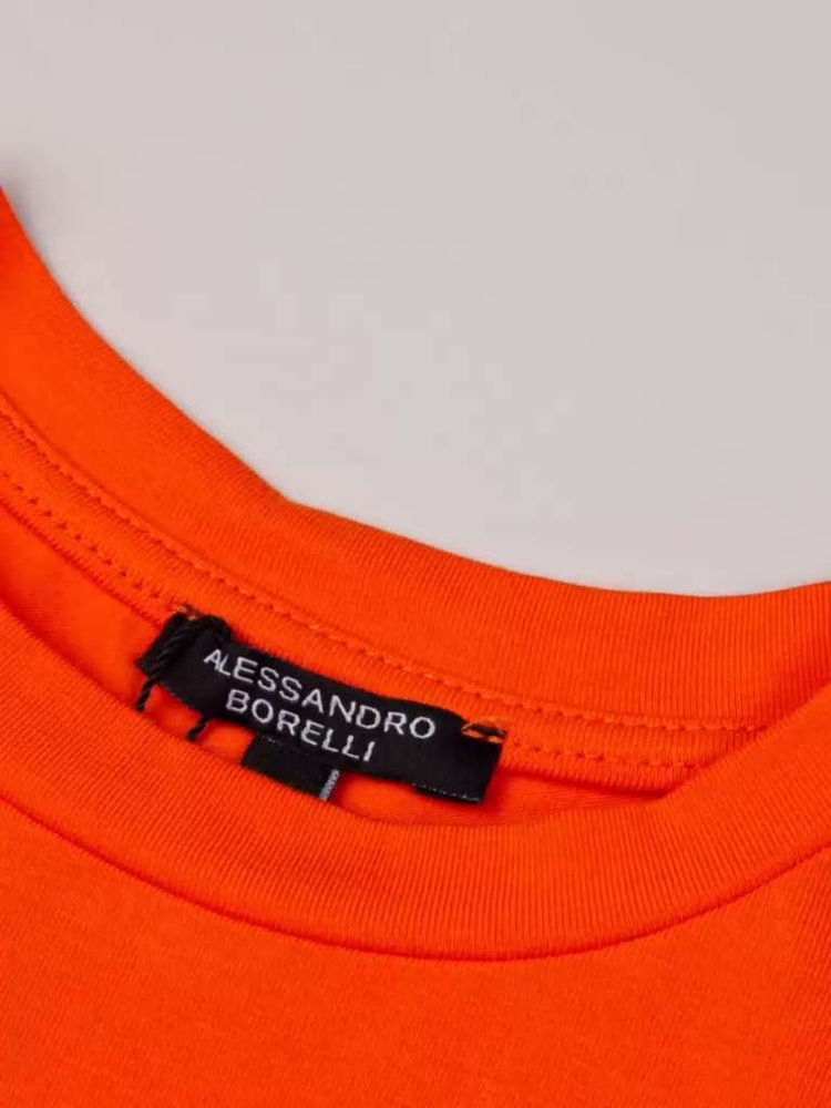 Футболка ALESSANDRO BORELLI MILANO, размер 164, цвет оранжевый, 95% ...