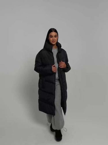 Пальто женское стеганое демисезонное длинное куртка