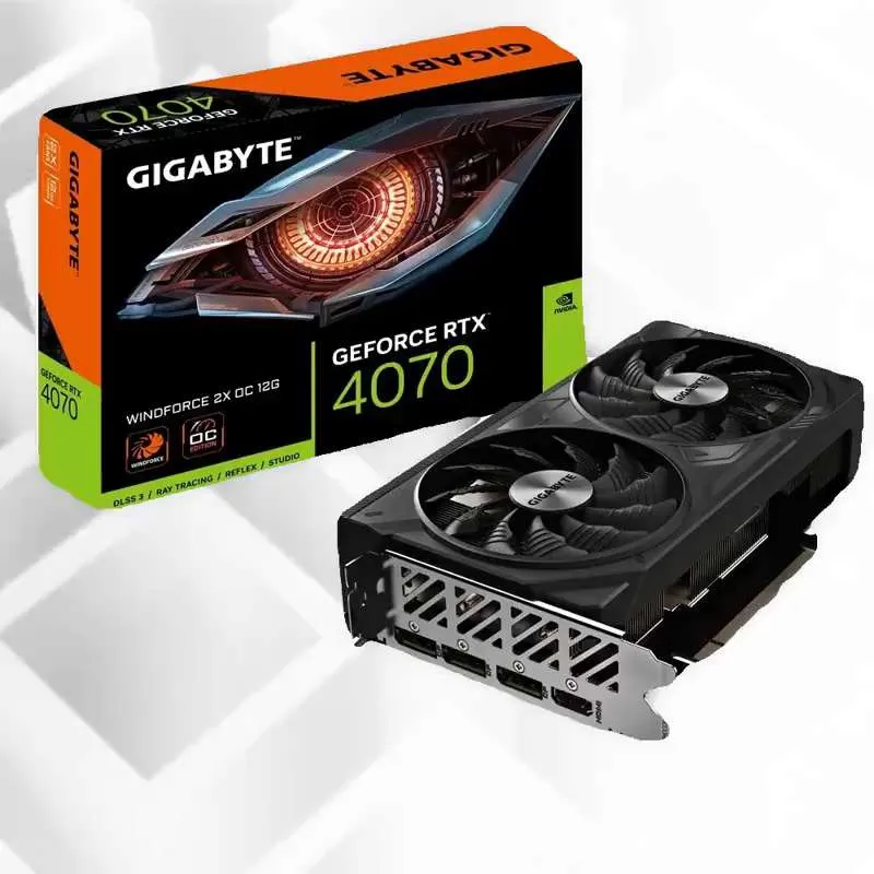 Gigabyte Видеокарта GeForce RTX 4070 WINDFORCE 2X OC 12 ГБ (GV-N4070WF2OCV2-12GD)