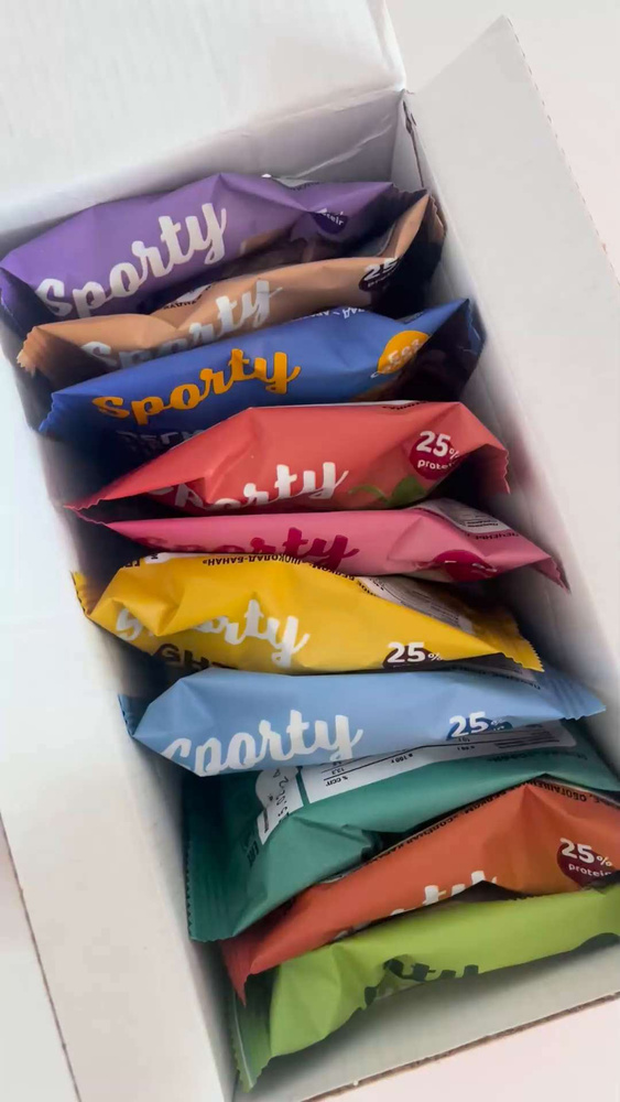 Протеиновое печенье без сахара Sporty Ассорти ТОП-10, низкокалорийное ...