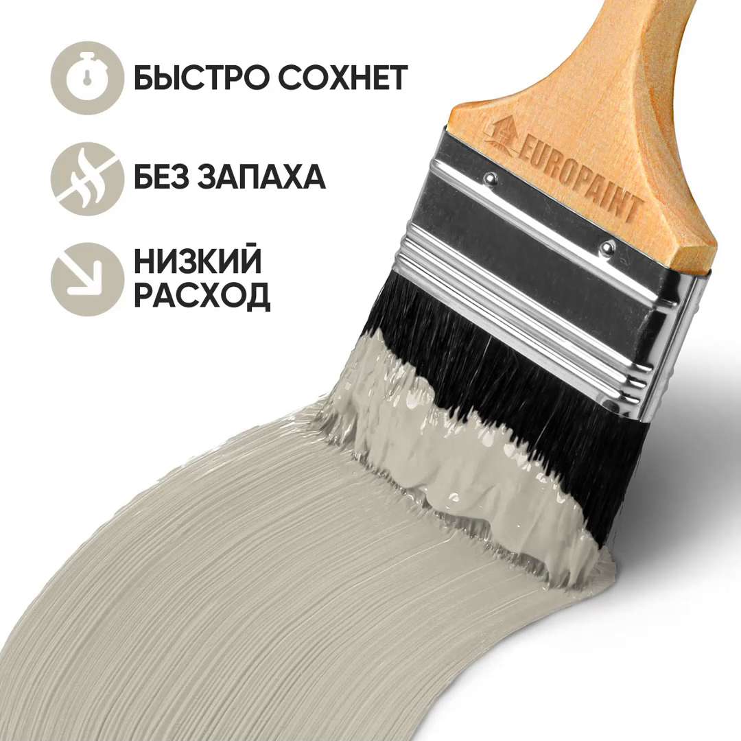 Краска europaint для стен обоев потолка дерева быстросохнущая матовое покрытие 14 кг белый