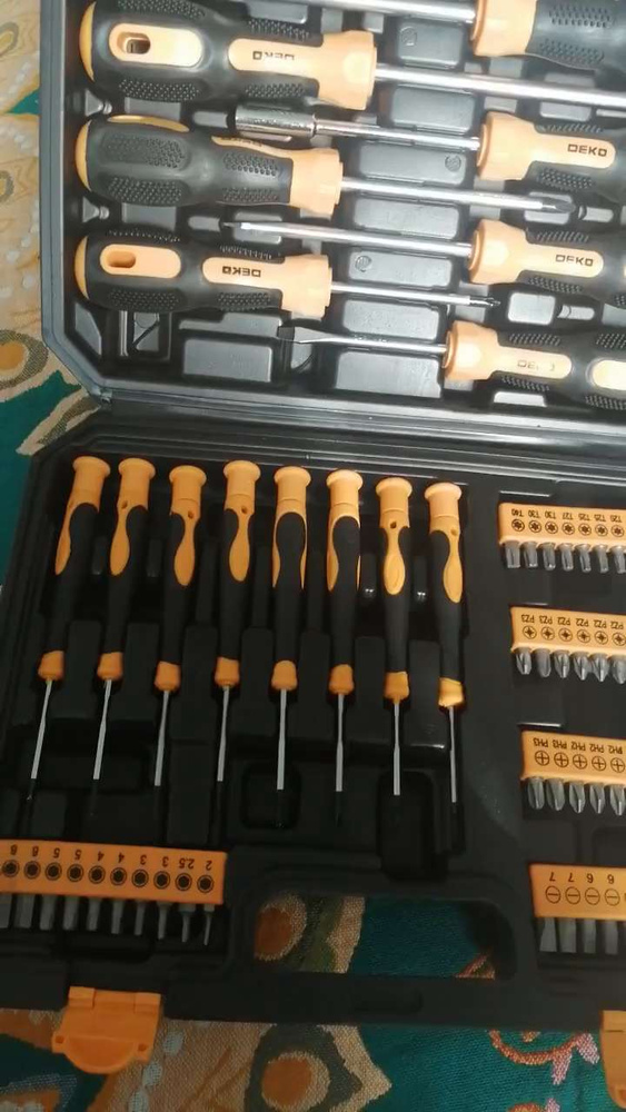 Набор профессиональных отверток и бит DEKO DKMT65 (65 предметов ...