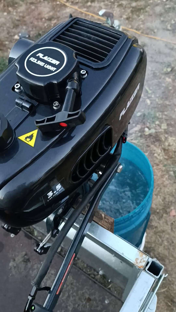 Лодочный мотор для лодки пвх бензиновый двухтактный Flaizer FZ4HS 4 л.с ...